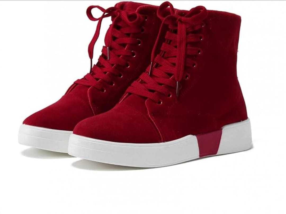 Women's lace-up high-top  boots