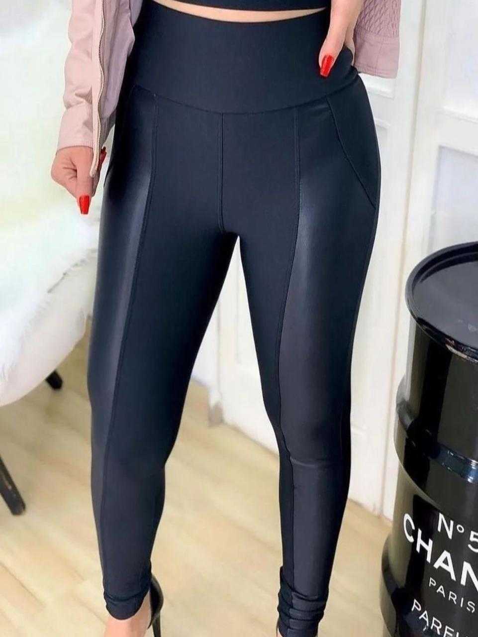 Cotton with leather tights