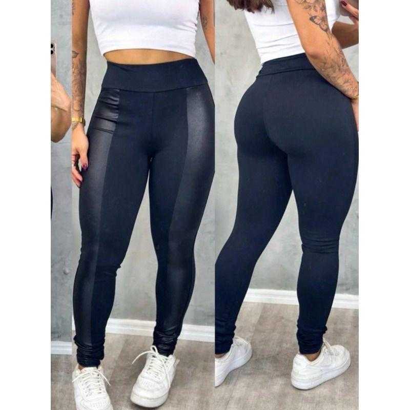 Cotton with leather tights