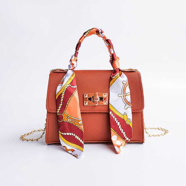 Silk band bow lock bag