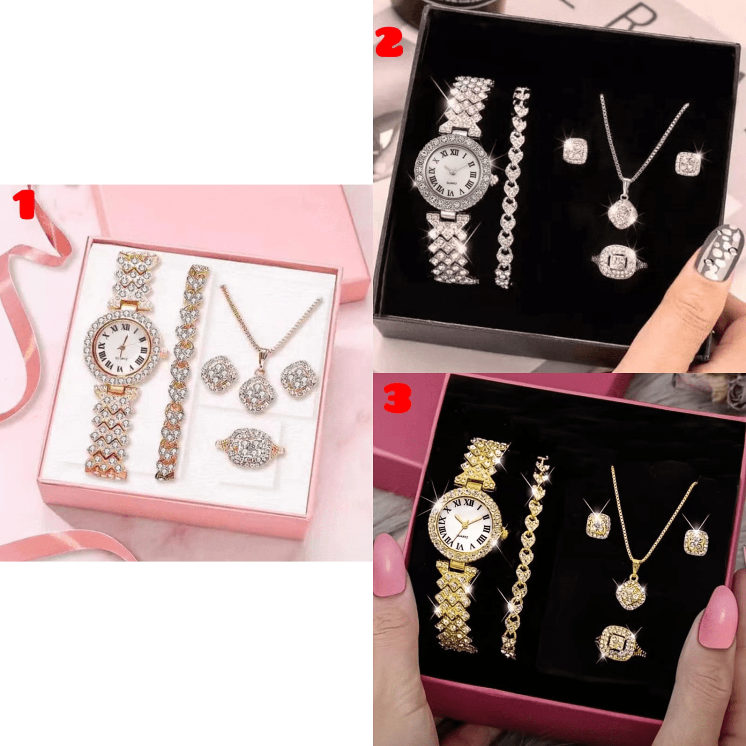 5 pc Jewelry Watch set