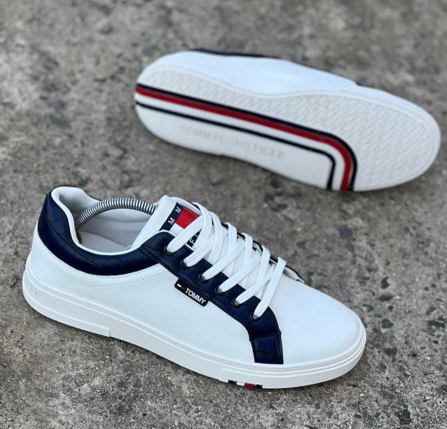 (TOMMY HILFIGER) MEN LEATHER LACED CASUALS