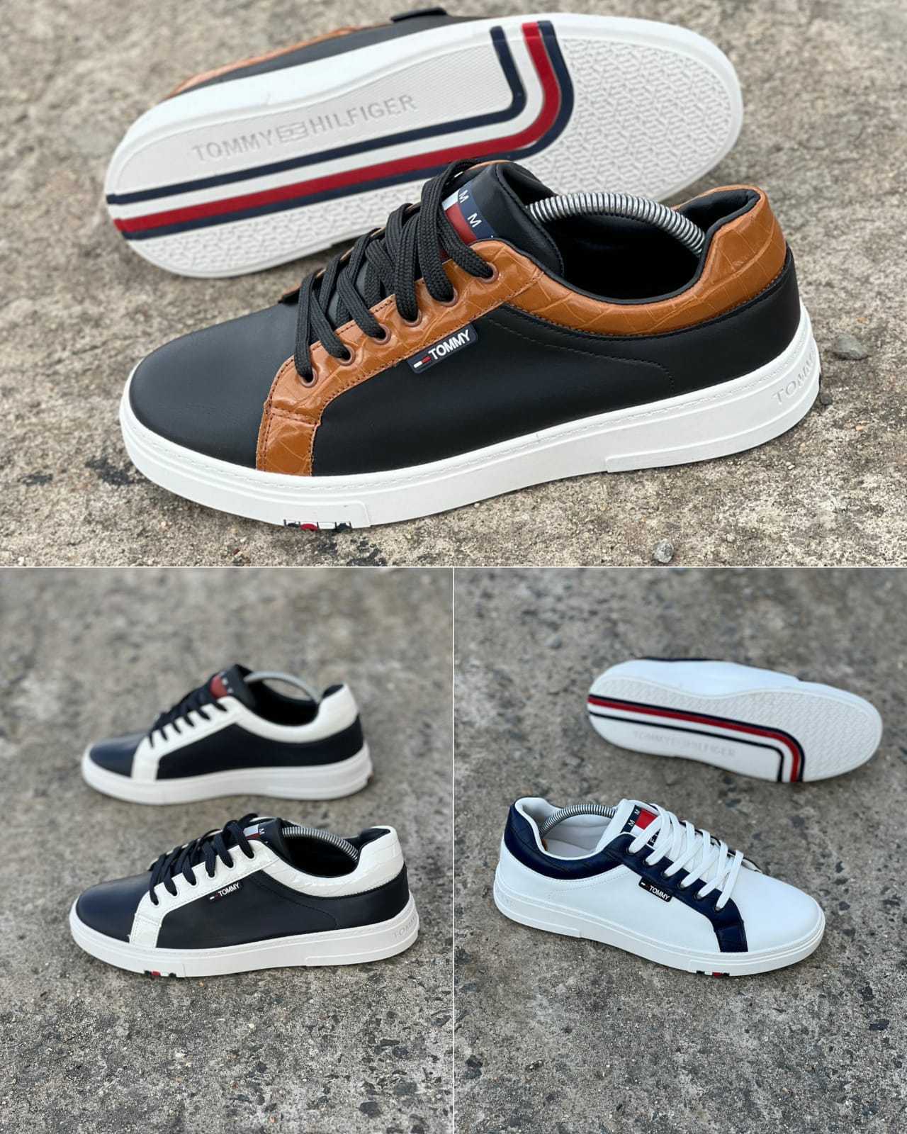 (TOMMY HILFIGER) MEN LEATHER LACED CASUALS