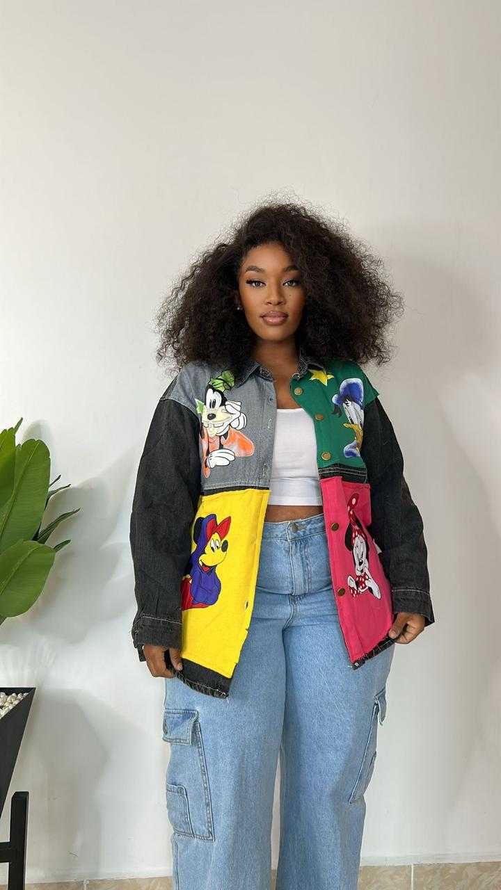 Ladies Denim Cartoon Themed Shirt