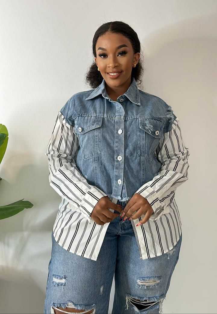 Denim Infused Top