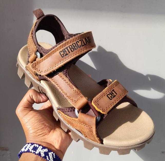CAT leather open shoes