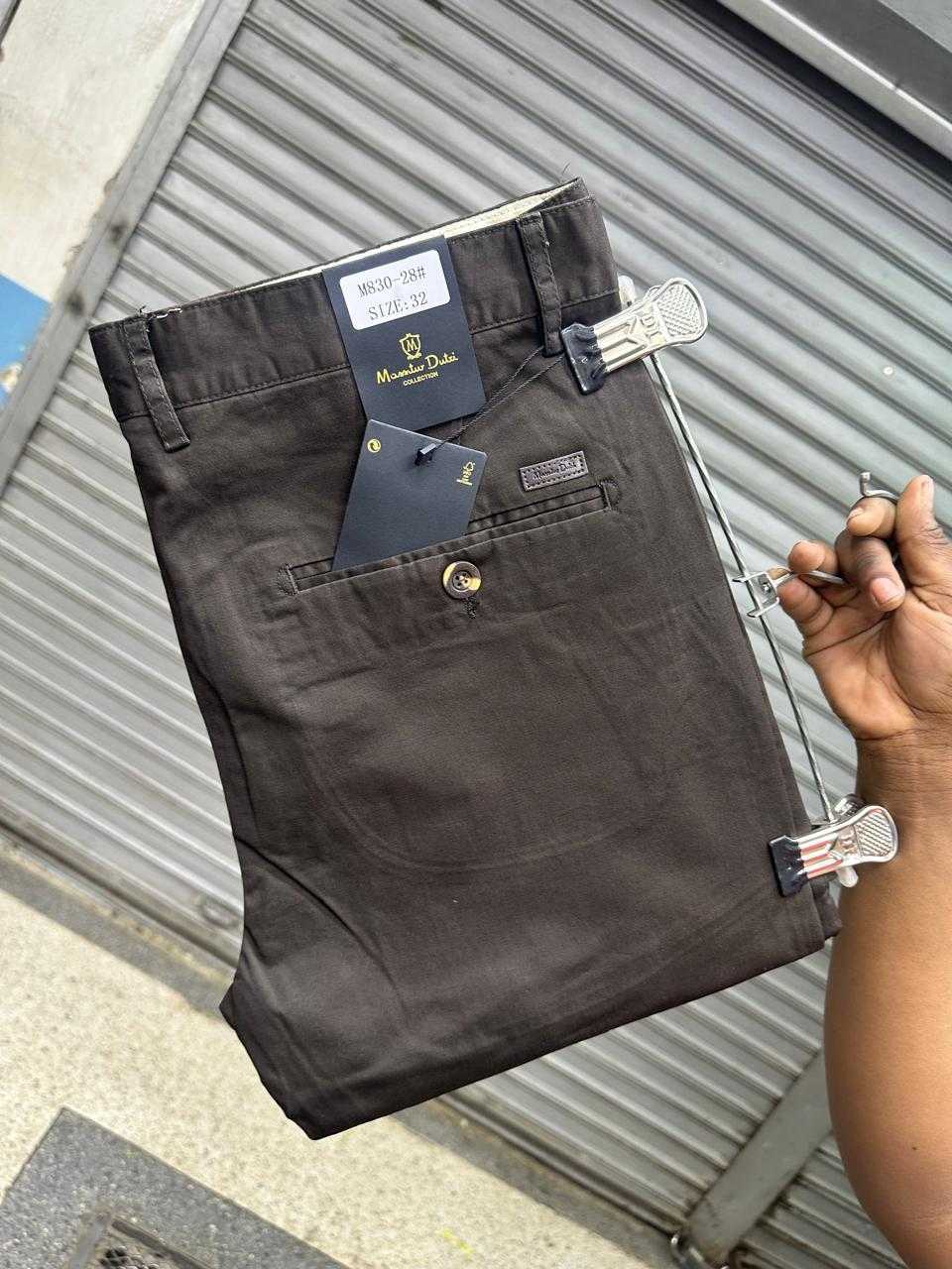 Soft Khaki Material Trousers