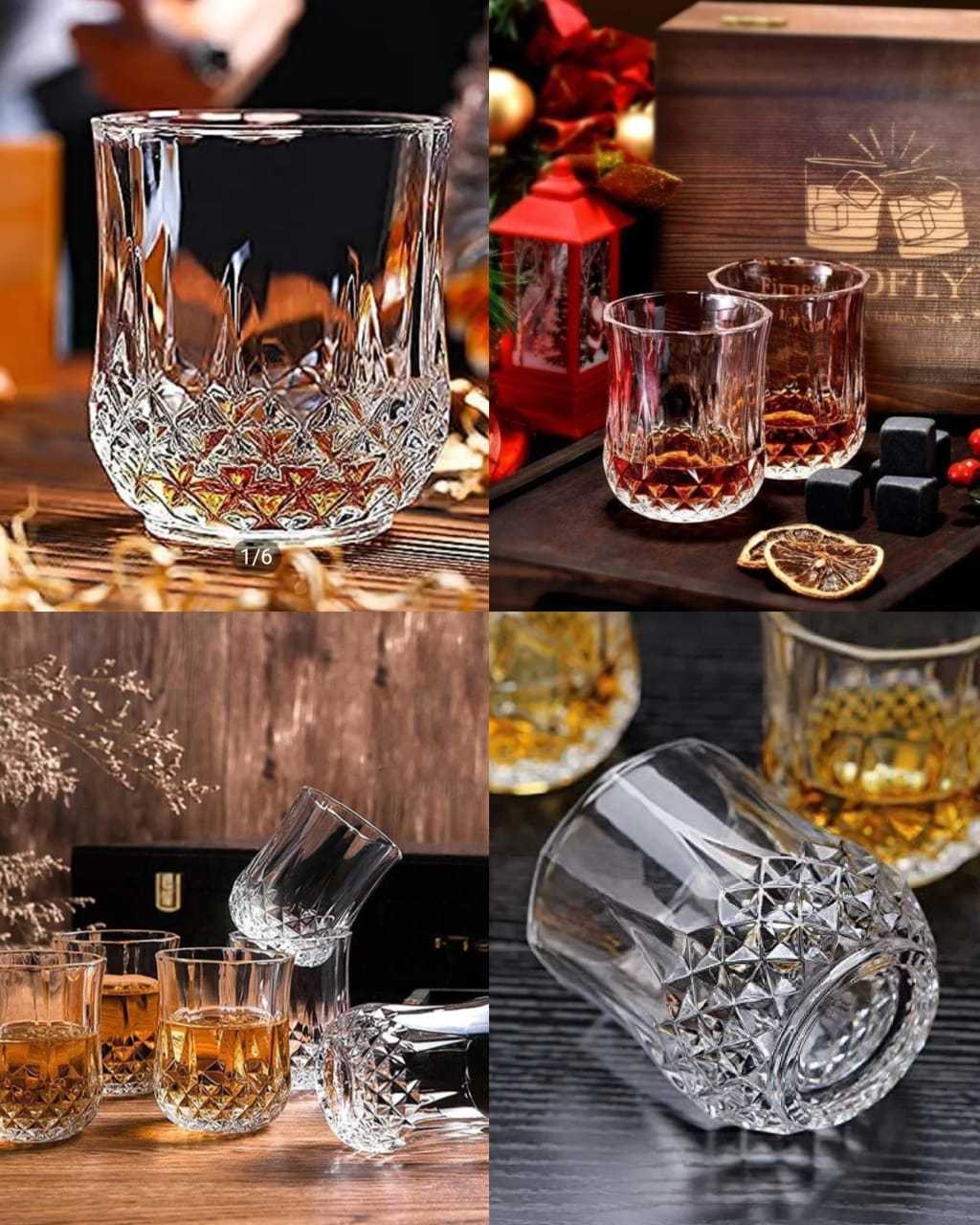 CRYSTAL SHORT whiskey GLASS
