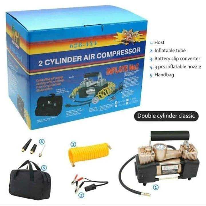 2-Cylinder Air Compressor/Tire Inflator