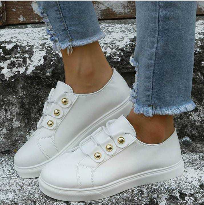 Gold Button Sneakers