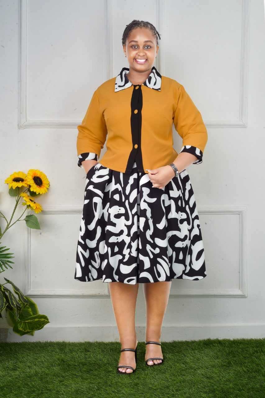 2 Pieces Coat and Dress
