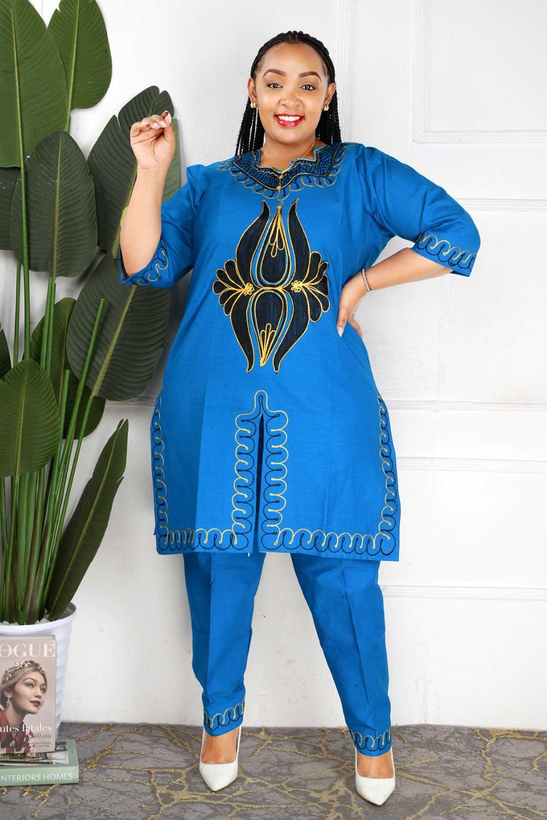 Two Piece Embroidered Trousers set