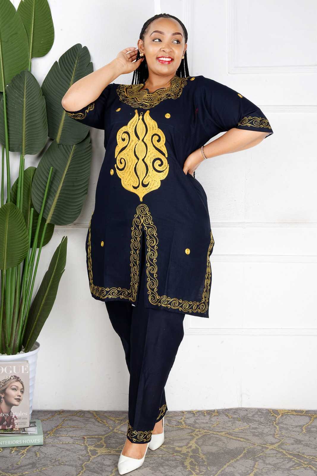 Two Piece Embroidered Trousers set