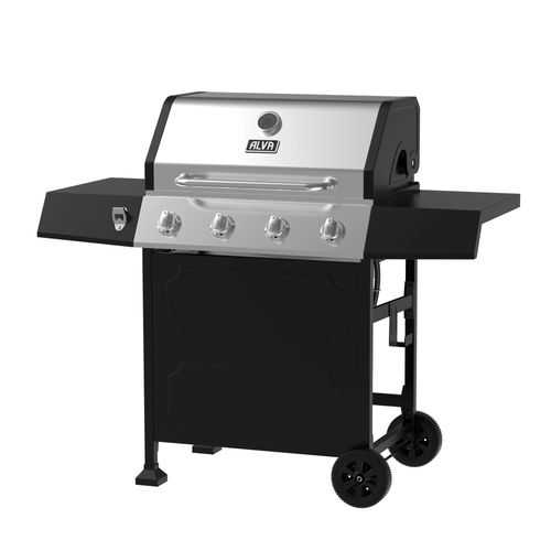 Alva SUPER 4 BURNER HOOD Stainless Steel BBQ (GBPR104)