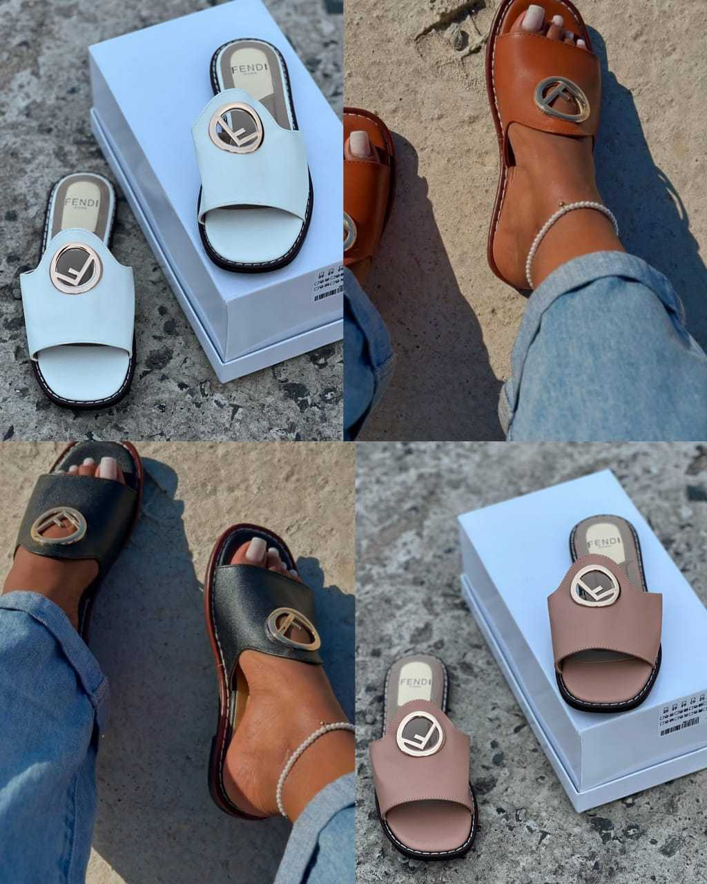 NUDE FENDI  SANDALS