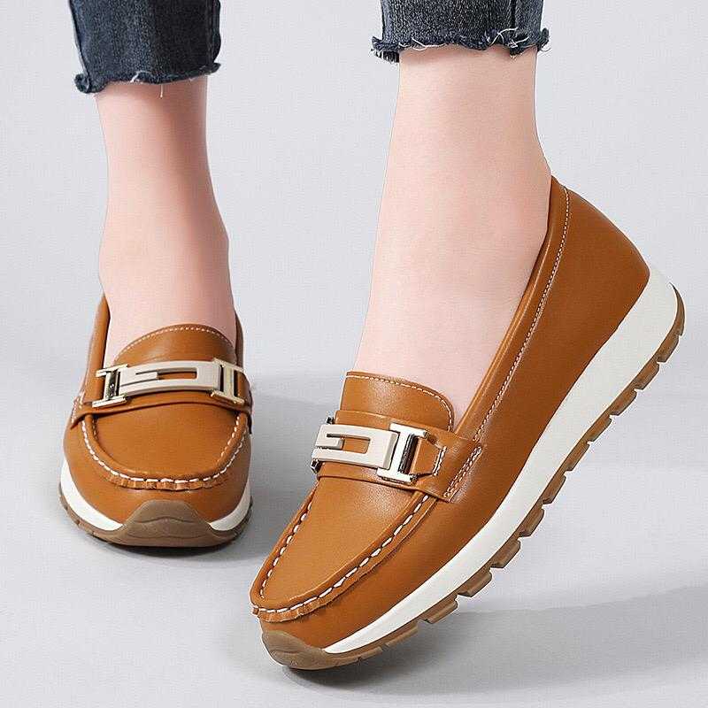 White Sole Moccasins